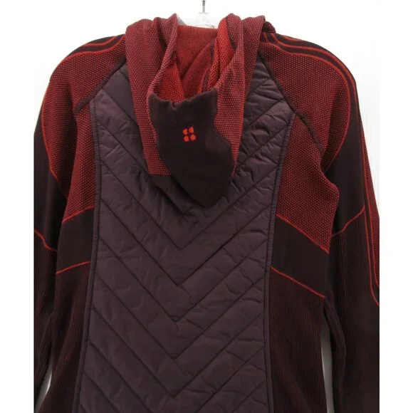 Sweaty Betty Jacket Medium PrimaLoft Quilted Seamless Running Hoodie - Picture 7 of 12